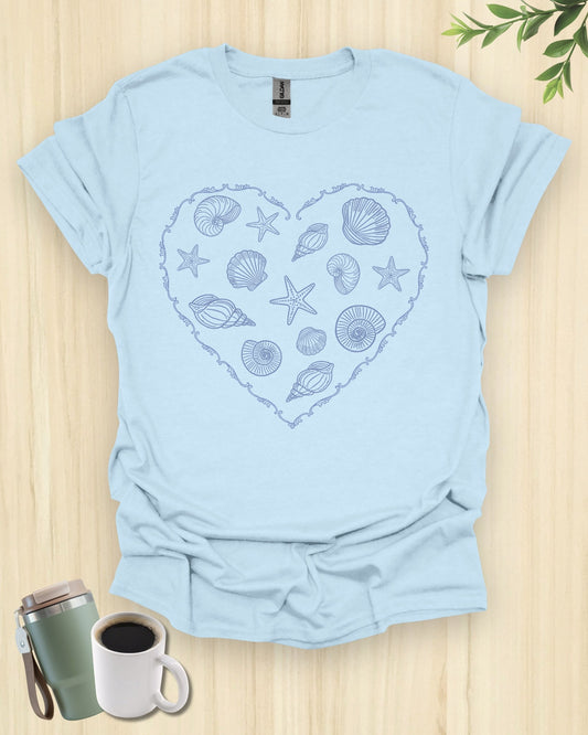Ocean Heart Seashell T-Shirt