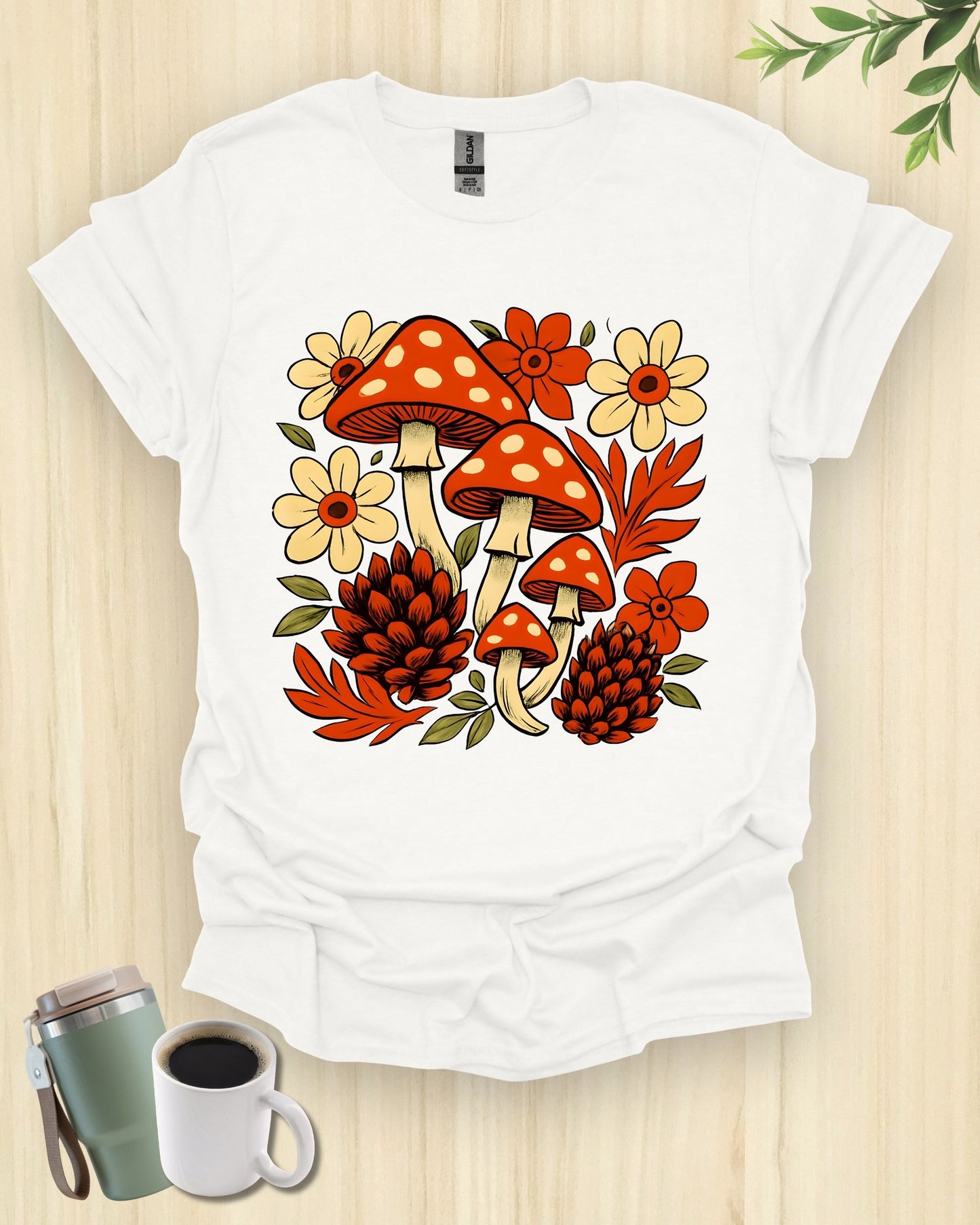 Mushrooms And Autumn Flora T-Shirt