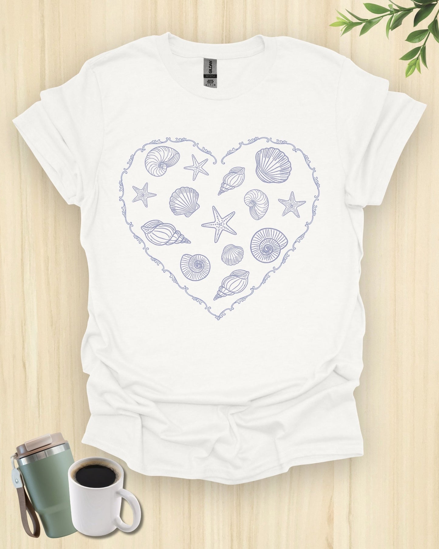 Ocean Heart Seashell T-Shirt