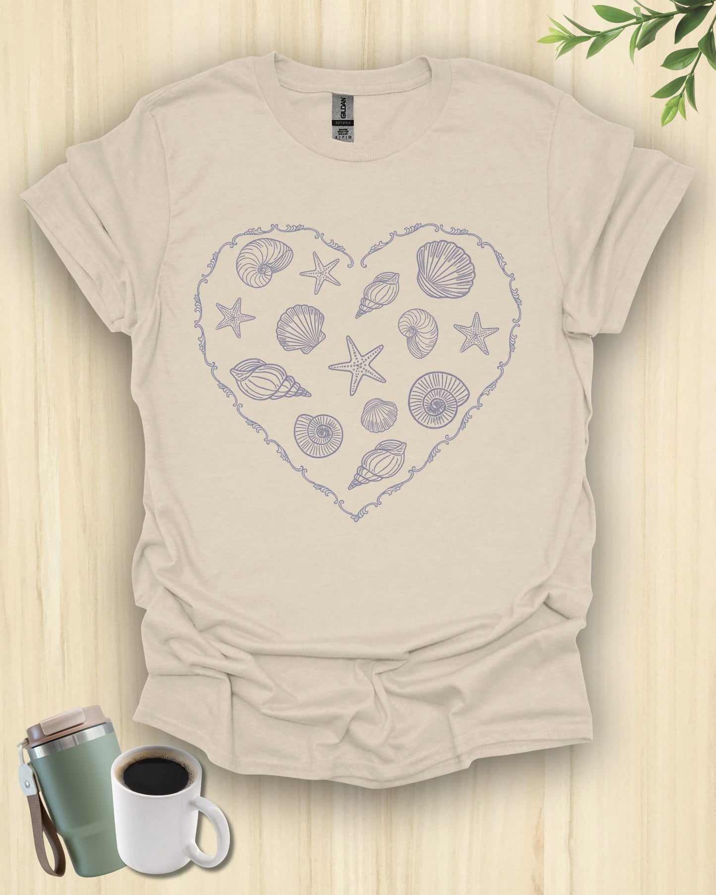 Ocean Heart Seashell T-Shirt